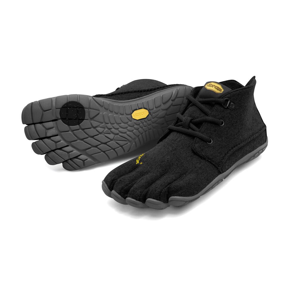 Vibram FiveFingers Dame Barfodet Sko Sort/Grå - Cvt-Wool - 1045ZGKLQ